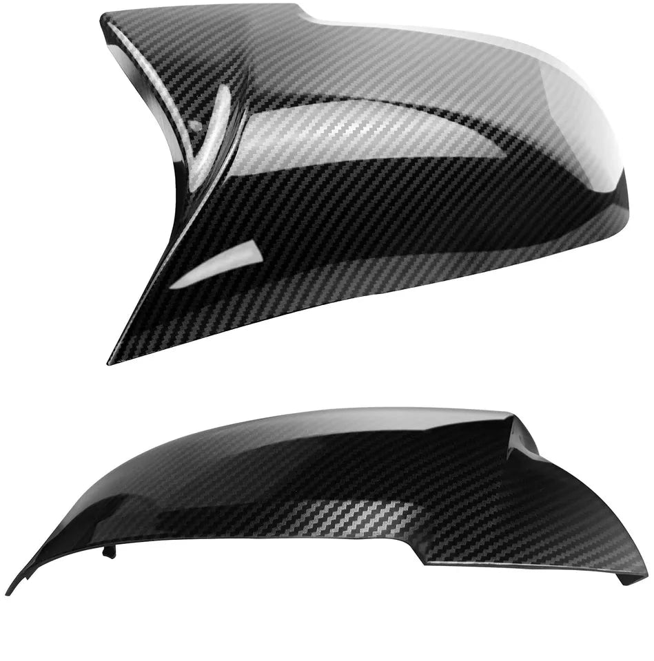 2x Carbon Fiber Wing Mirror Cover Cap For BMW F20 F21 F22 F30 F31 F32 F36 X1 E84